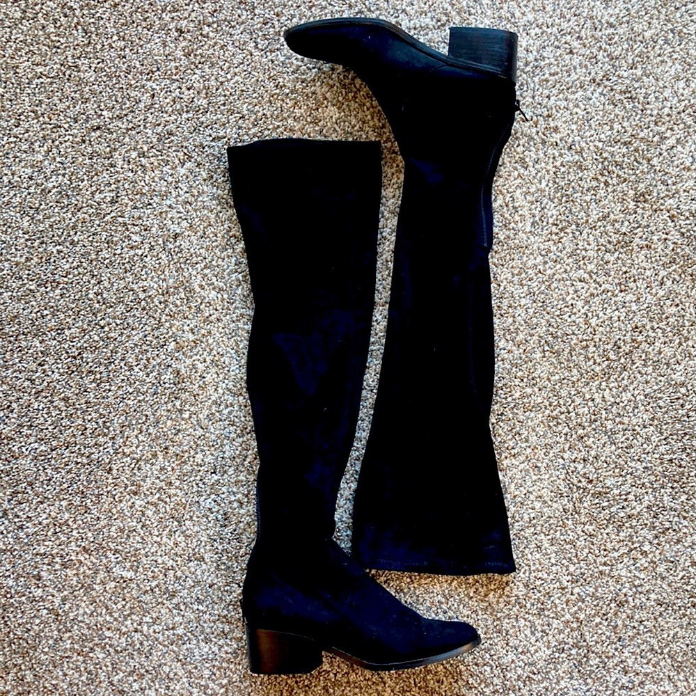 Steve Madden Georgette over the knee black suede boots